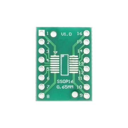 Adapter płytkowy SOP16 / SSOP16 na DIP do prototypowania układów SMD, PU03