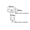 Gałka do potencjometru suwakowego - niebieska 24x11x11mm na trzpień 4mm