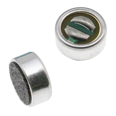 Mikrofon pojemnościowy elektretowy 6 × 3 mm, 2 V, z polami lutowniczymi, KPCM8B