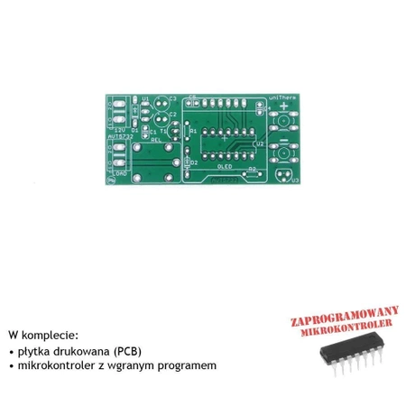 uniTherm - termostat z wyświetlaczem OLED, PCB i mikroprocesor do projektu AVT5732