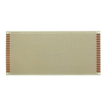 Płytka uniwersalna 10 x 22 cm, jednostronna, raster 2,54 mm, zielona, PU24