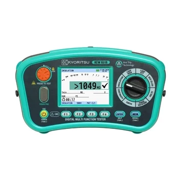 Miernik instalacji elektrycznej z pomiarem pętli bez wyzwalania RCD, test RCD typu B i EV, CAT IV 300 V, Kyoritsu KEW6516. Miernik ze wzorcowaniem.