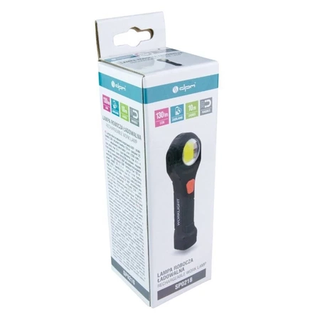 Lampa warsztatowa LED COB 130lm, obrotowa 360st, 1500mAh, SP0218
