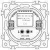 Ładowarka USB, dwa porty USB-A, okrągła, czarna, podtynkowa, moduł bez ramki, OVAL