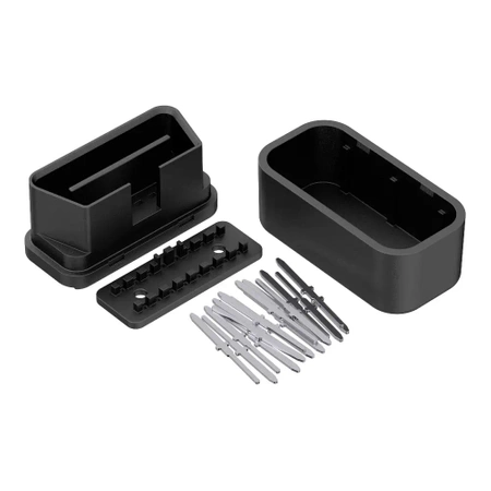 Obudowa OBD MINI z męskim wtykiem, komplet, ABS, czarna, Kradex ZOBD MINI SET
