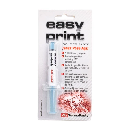 Pasta do lutowania Easy Print Sn62/Pb36/Ag2 1.4ml - AGTermoPasty AGT-023