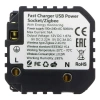 Gniazdo elektryczne z uziemieniem z USB C+C 20W z pomiarem energii (watomierz) ZigBee białe podtynkowe z ramką szklaną - TAWOIA Glass