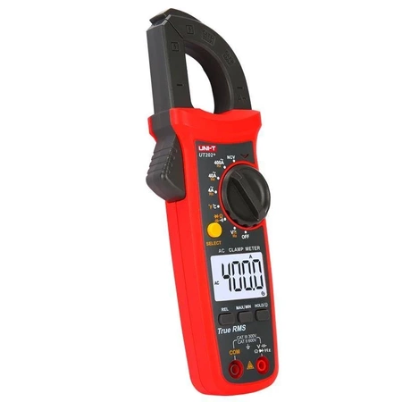 Miernik cęgowy Uni-T UT-202+, 400 A AC, szczęki 28 mm, True RMS, NCV, temperatura