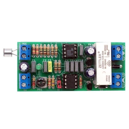 Klaskacz, włącznik dźwiękowy na jedno lub dwa klaśnięcia 12V - KIT AVT 3144