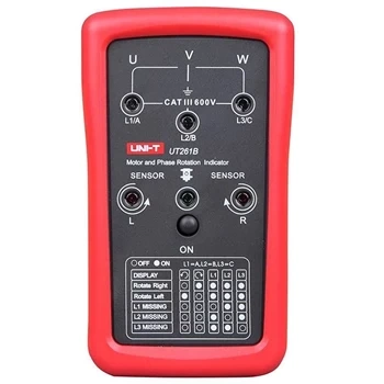 Tester kolejności faz Uni-T UT-261B, 90-600 V AC, wykrywanie braku fazy