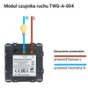 Czujnik ruchu PIR 200W (60W LED) biały podtynkowy z ramką szklaną - Tawoia Glass