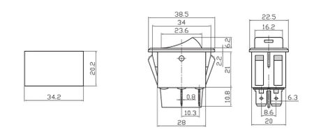 Przełącznik samochodowy świateł ASW-17D on-off