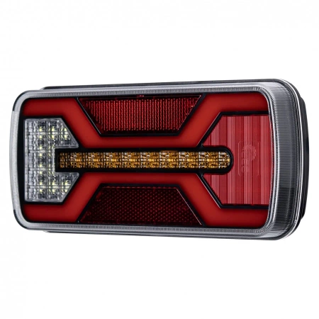 Lampa tylna LED do przyczepy, X-SPIDER 1, 5 funkcji: pozycyjne, kierunkowskaz, cofania, stop, odblask, L2429