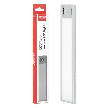 Lampa LED bezprzewodowa z czujnikiem ruchu PIR 1,2 W 1000 mAh 23 cm USB-C, AMIO-04893