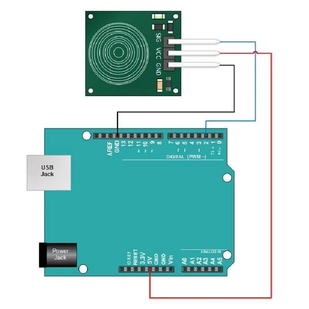 Czujnik dotykowy pojedynczy TTP223B - Touch Sensor do Arduino