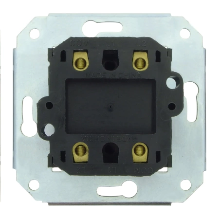 Włącznik żaluzjowy obrotowy ceramiczny, kwadratowy z ramką, podtynkowy czarny Ceramic Loft