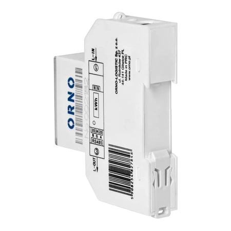 Licznik energii 1-fazowy, 100 A, certyfikat MID, pomiar dwukierunkowy, RS485 Modbus, na szynę DIN, ORNO OR-WE-525