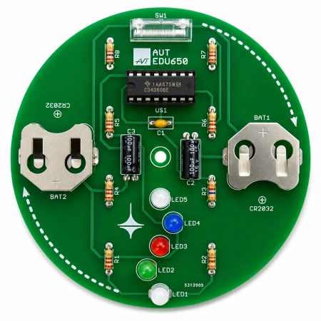 Bączek LED. Zestaw DIY do nauki lutowania AVT EDU650