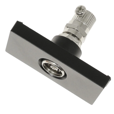 Moduł 1/2 - gniazdo antenowe TV - czarny - kompatybilny z ramkami Tawoia Glass