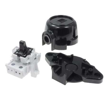 Włącznik dzwonkowy, montaż natynkowy, kolor czarny, seria Retro PRL