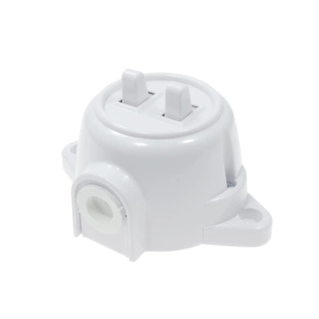 Włącznik światła podwójny, montaż natynkowy, kolor biały, seria Retro PRL