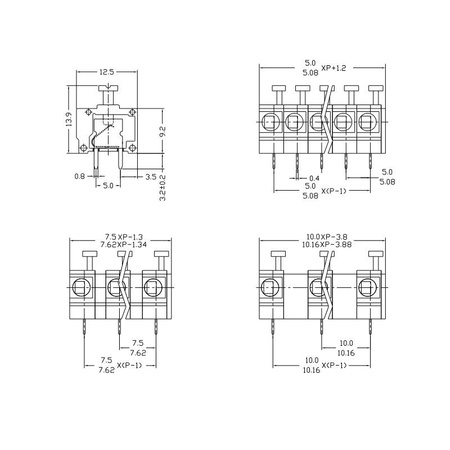 Złącze zatrzaskowe 3 pola, szybkozłącze instalacyjne TLZ24V, raster 5mm
