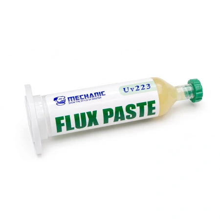 Topnik żelowy UV223, do SMD, BGA i THT, strzykawka 20 ml z tłokiem i igłą, Mechanic
