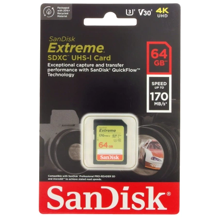 Pamięć - karta SDXC 64GB SanDisk Extreme 170MB/s