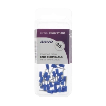 Tulejka kablowa izolowana 0.75mm² 10mm - końcówka tulejkowa miedziana, blister 25szt