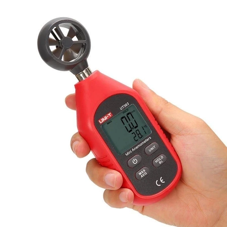 Anemometr Uni-T UT-363, 0-30 m/s, pomiar temperatury -10 do 50°C