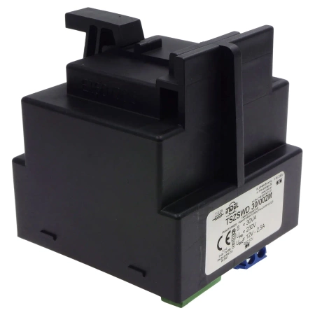 Transformator sieciowy TSZSWD 30/002M [230V/12V-2,5A] do domofonów, do pracy przerywanej, na szynę DIN