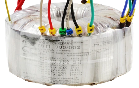 Transformator toroidalny 300VA Indel TSTL 300/002 230V (2x150V, 300V, 6.3V, 2x6.3V, 2x160V) do wzmacniaczy lampowych