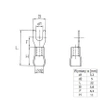 Końcówka widełkowa izolowana M3 1.5-2.5mm² 3.2mm - końcówka kablowa SGE