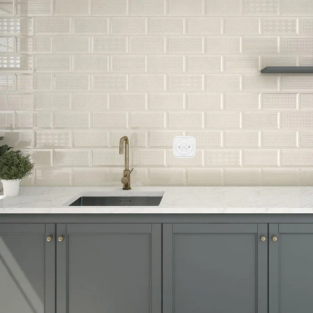 Włącznik światła krzyżowy obrotowy ceramiczny, kwadratowy podtynkowy czarny Ceramic Loft