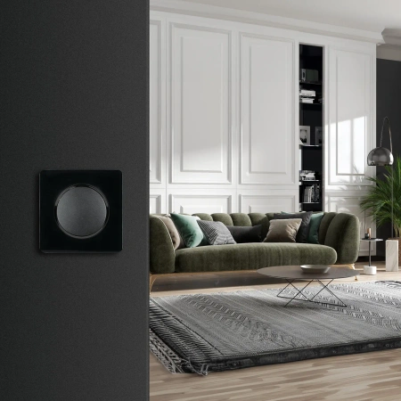 Włącznik światła krzyżowy, montaż podtynkowy, kolor czarny OVAL Electromalt, OVA1021B