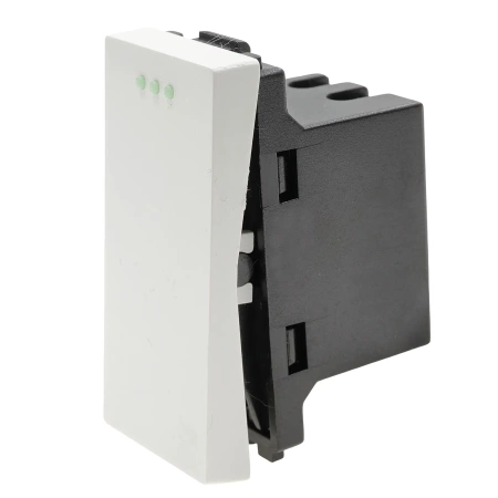 Moduł 1/2 - włącznik pojedynczy - biały - kompatybilny z ramkami Tawoia Glass