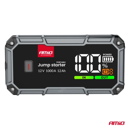 Jump Starter PRO 12V 12Ah 1000A 3w1 Starter - Latarka - Powerbank AMIO 04676