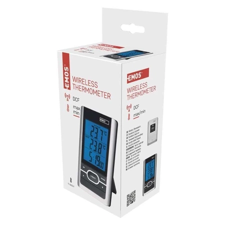 Termometr bezprzewodowy E0107 z zegarem DCF