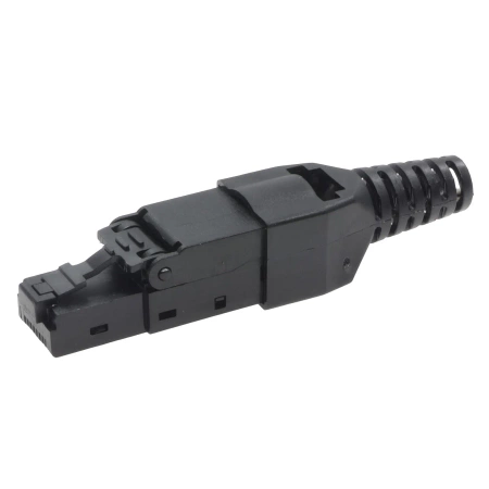 Wtyk LAN beznarzędziowy RJ45 8P8C kat 6A UTP plastikowy, do linki i do drutu Lanberg