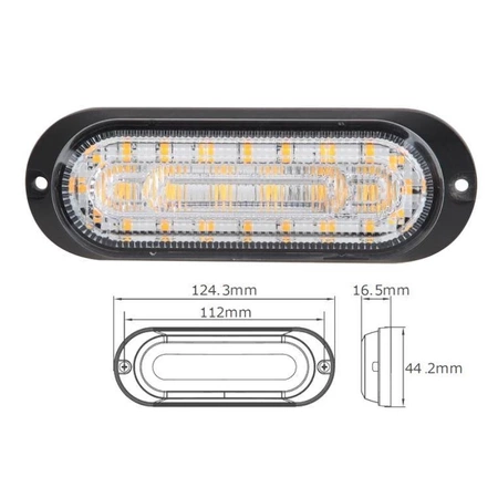 Lampa strobo + kierunek LED LW0047 ECE R148 R65 R10 12V/24V