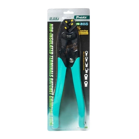 Zaciskarka konektorów nieizolowanych 10/16/25/35mm2, 350mm, Proskit CP-351B