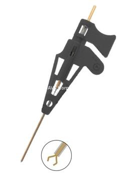 Klips mikro SMD pazurkowy, przyłącze kołkowe 0.8mm, czarny