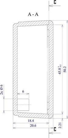 Obudowa 40x50, h=20mm, Z47