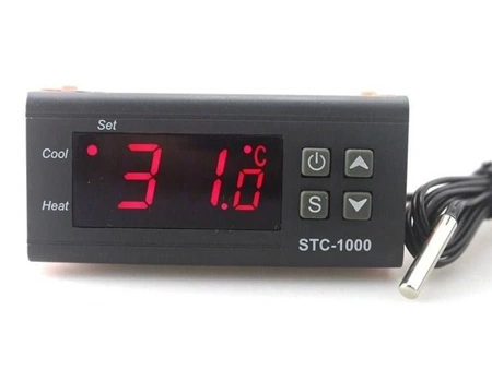Sterownik temperatury STC-1000, zakres -50 do 99°C, zasilanie 230 V, obciążalność 10 A, grzanie i chłodzenie