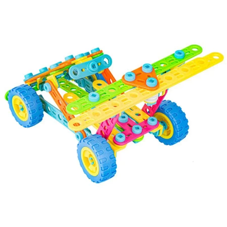 Kolorowe klocki konstrukcyjne: pojazdy 10w1, 179 elementów