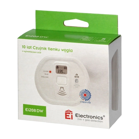 Czujnik tlenku węgla (czadu) EI208, 10lat żywotności