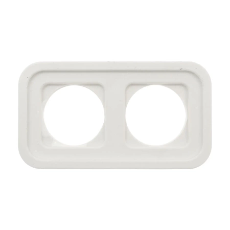 Ramka podwójna kwadratowa ceramiczna biała Ceramic Loft