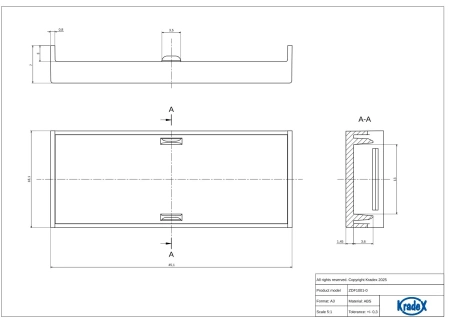 Obudowa modułowa na szynę DIN ZD1001J-A, 90 × 18 × 65 mm, ABS, szara, Kradex