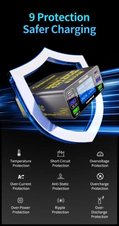 Inteligenta stacja ładowania 87W QC3.0 F-POWER 6P Mechanic