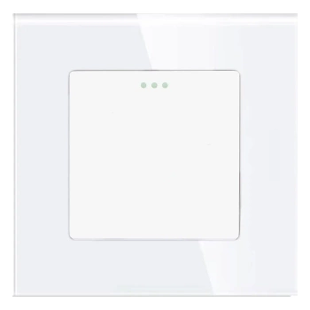 Włącznik światła szklany krzyżowy - biały - Tawoia Glass